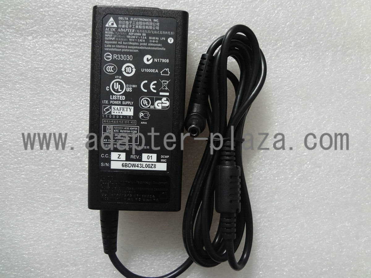GENUINE 19V 3.42A DELTA 65W ADP-65WH BB AC POWER ADAPTER with POWER CORD 5.5*2.5mm